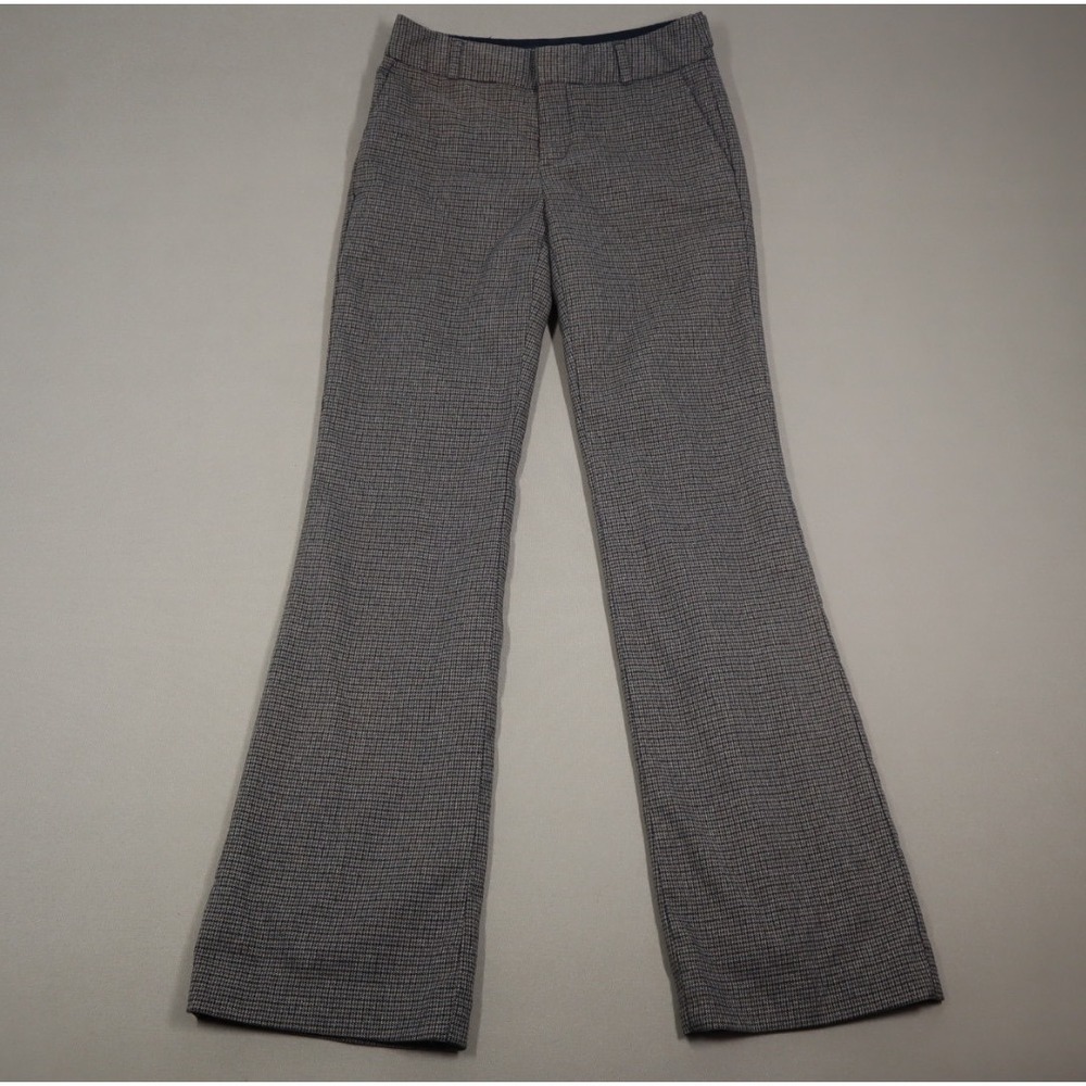 Banana Republic Women's Martin Fit Wide Leg‎ Pants - Houndstooth - Size 0